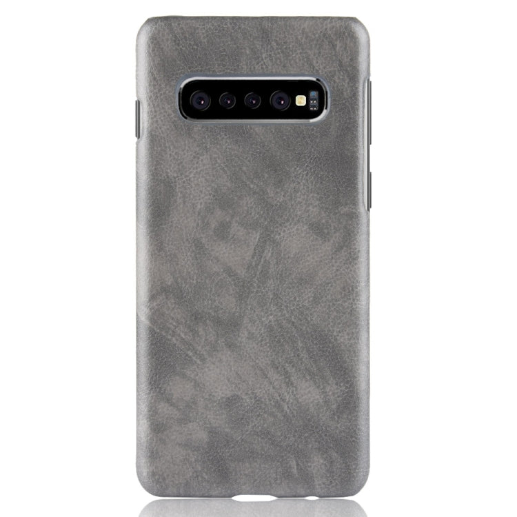 Shockproof Litchi Texture PC + PU Case for Galaxy S10+