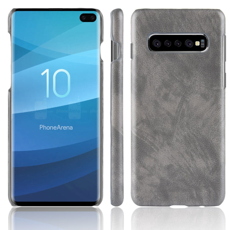 Shockproof Litchi Texture PC + PU Case for Galaxy S10+