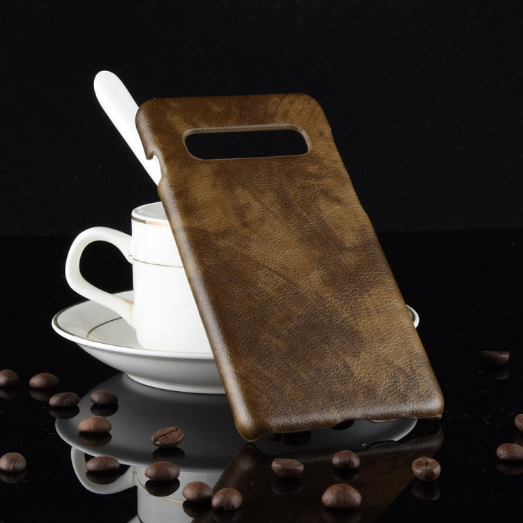 Shockproof Litchi Texture PC + PU Case for Galaxy S10+