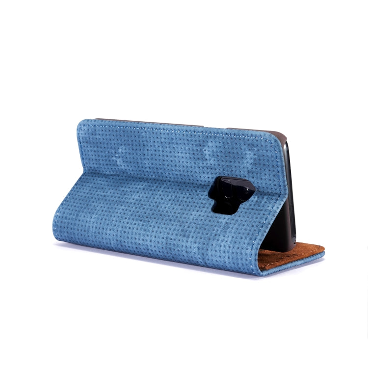 Mesh Breathable Horizontal Flip Leather Case for Galaxy S9, with Card Slot & Holder & Wallet