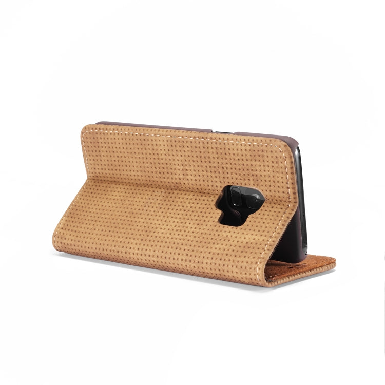 Mesh Breathable Horizontal Flip Leather Case for Galaxy S9, with Card Slot & Holder & Wallet