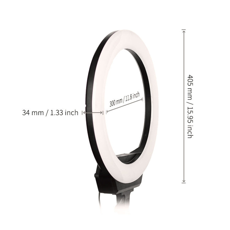 AFI R116 38W 16 inch Dimmable Rotatable LED Ring Photography Self-timer Fill Light with Mobile Phone Clip