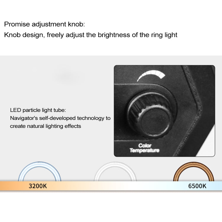 AFI R116 38W 16 inch Dimmable Rotatable LED Ring Photography Self-timer Fill Light with Mobile Phone Clip