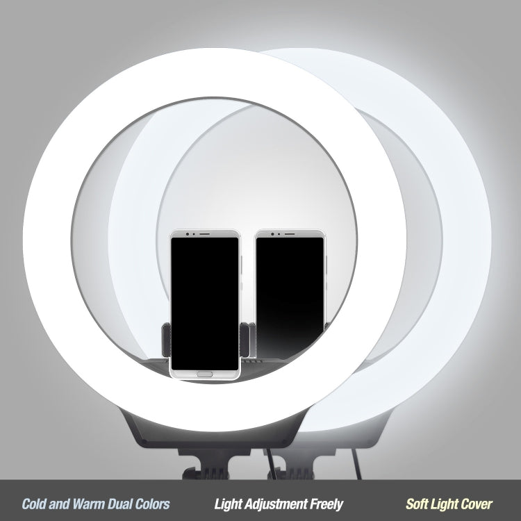 AFI R116 38W 16 inch Dimmable Rotatable LED Ring Photography Self-timer Fill Light with Mobile Phone Clip