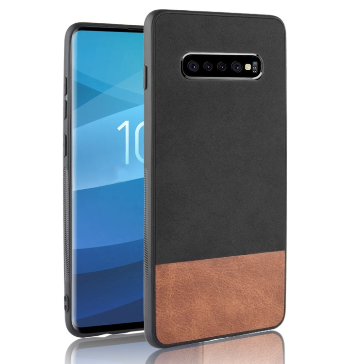 Shockproof Color Matching Denim PC + PU + TPU Case for Galaxy S10+