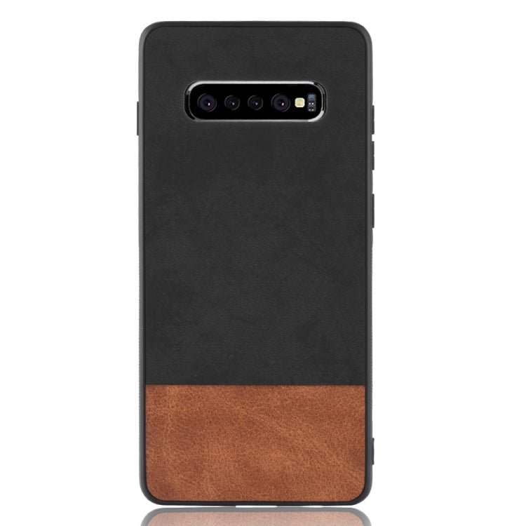 Shockproof Color Matching Denim PC + PU + TPU Case for Galaxy S10+