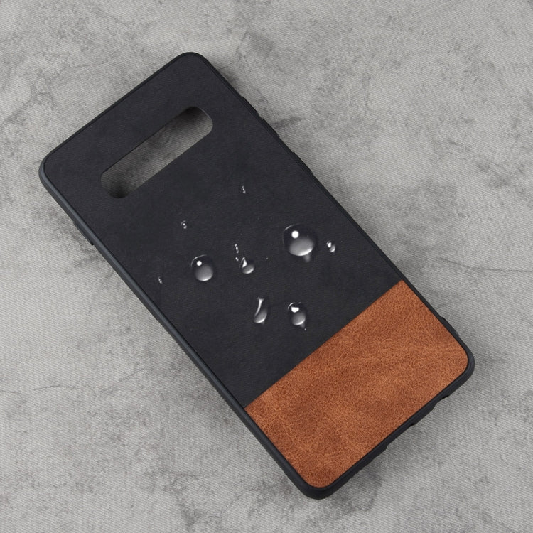 Shockproof Color Matching Denim PC + PU + TPU Case for Galaxy S10+