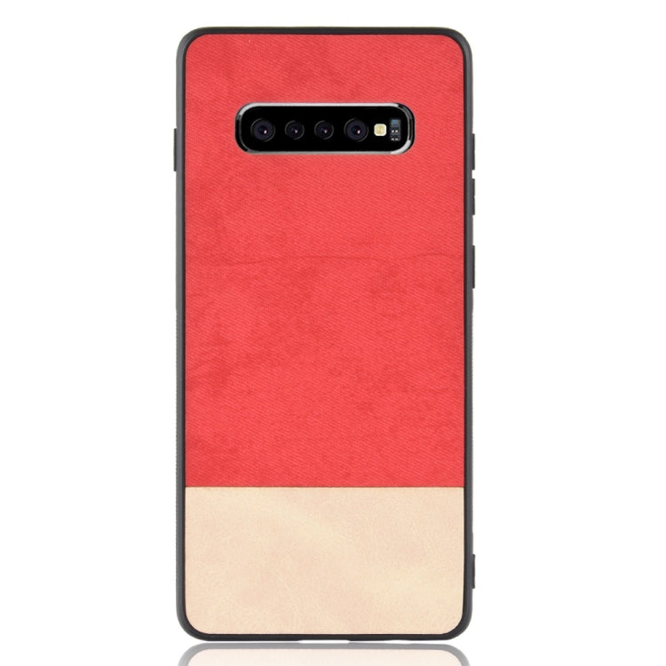 Shockproof Color Matching Denim PC + PU + TPU Case for Galaxy S10+