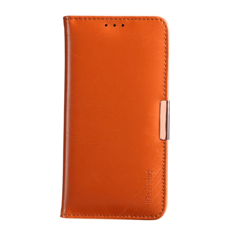 KALAIDENG ROYALE Series for Galaxy Note 8 TPU Magnetic Horizontal Flip Genuine Leather Case with Card Slots & Holder (Brown)