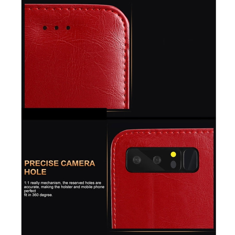 KALAIDENG ROYALE Series for Galaxy Note 8 TPU Magnetic Horizontal Flip Genuine Leather Case with Card Slots & Holder (Brown)