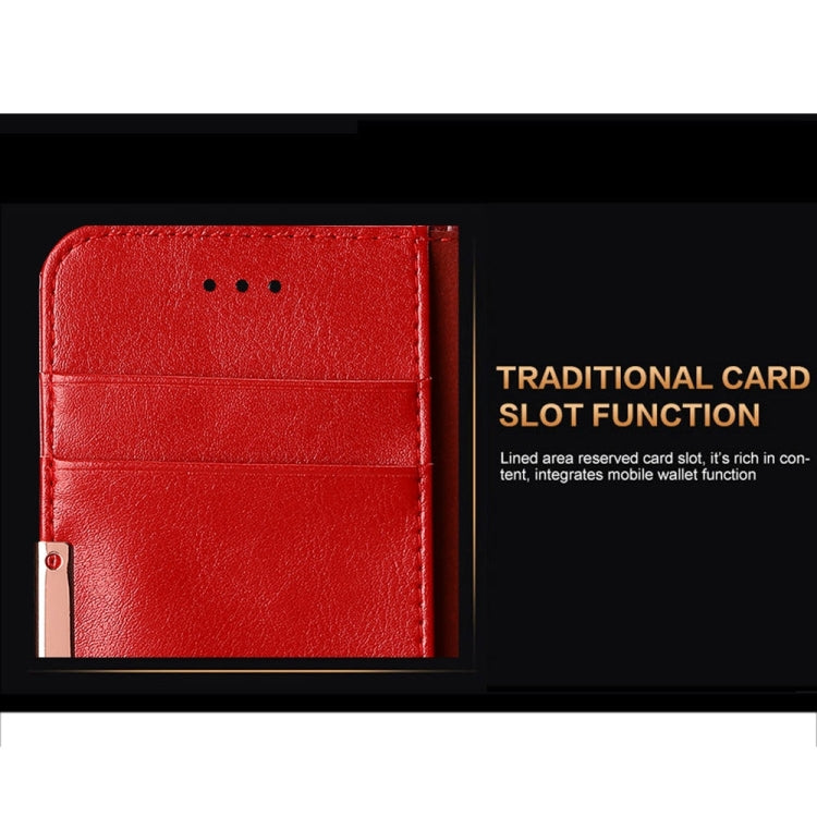 KALAIDENG ROYALE Series for Galaxy Note 8 TPU Magnetic Horizontal Flip Genuine Leather Case with Card Slots & Holder (Brown)