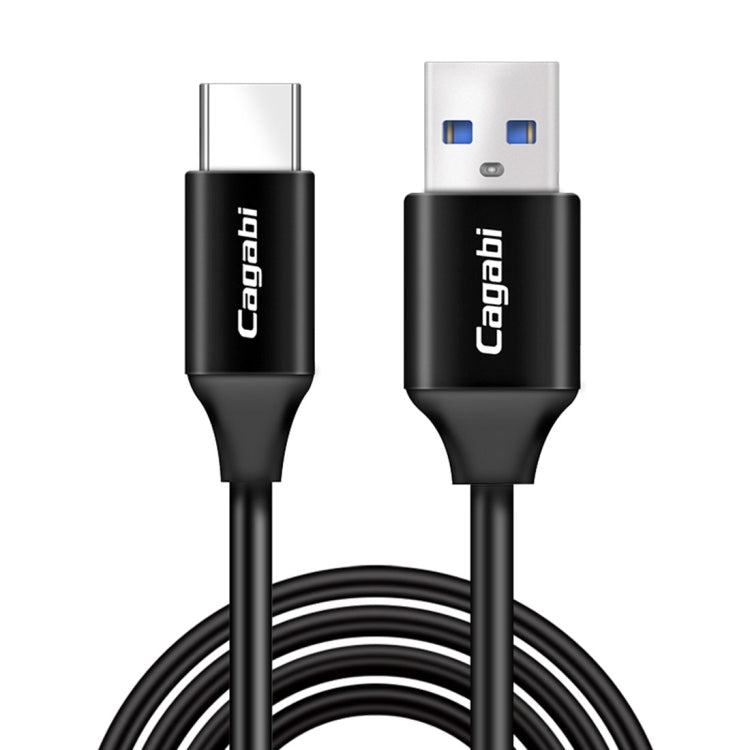Cagabi T2 1m 2.4A Aviation Aluminum Alloy + TPE USB to USB-C / Type-C Data Sync Fast Charging Cable,