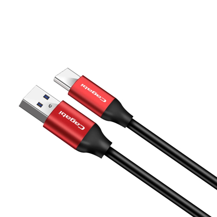 Cagabi T2 1m 2.4A Aviation Aluminum Alloy + TPE USB to USB-C / Type-C Data Sync Fast Charging Cable,