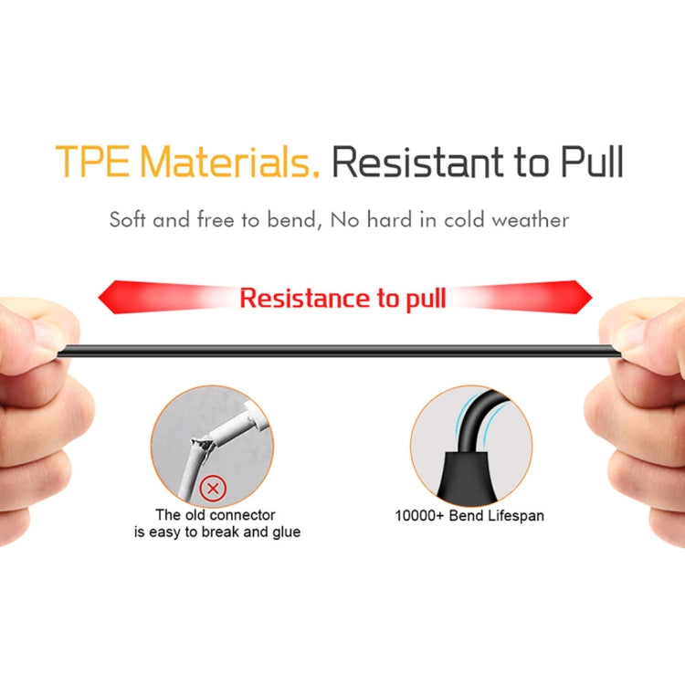 Cagabi T2 1m 2.4A Aviation Aluminum Alloy + TPE USB to USB-C / Type-C Data Sync Fast Charging Cable,