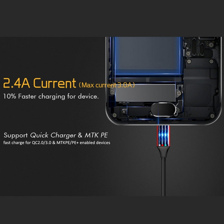 Cagabi T2 1m 2.4A Aviation Aluminum Alloy + TPE USB to USB-C / Type-C Data Sync Fast Charging Cable,