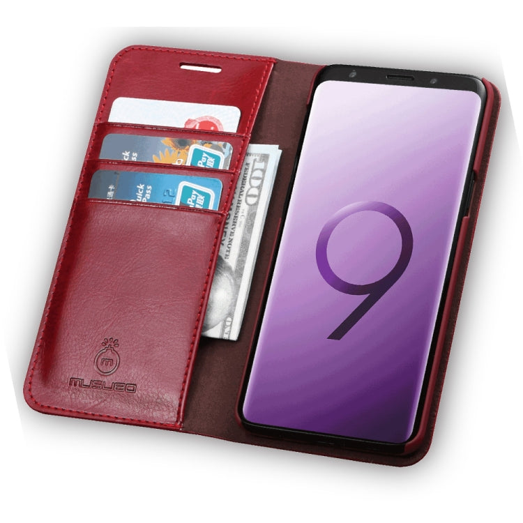 MUSUBO S3 Crazy Horse Texture Horizontal Flip PU Leather Case for Galaxy S9, with Card Slots & Wallet