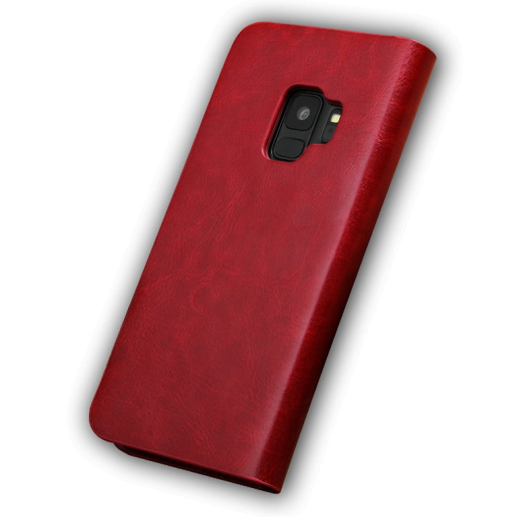 MUSUBO S3 Crazy Horse Texture Horizontal Flip PU Leather Case for Galaxy S9, with Card Slots & Wallet