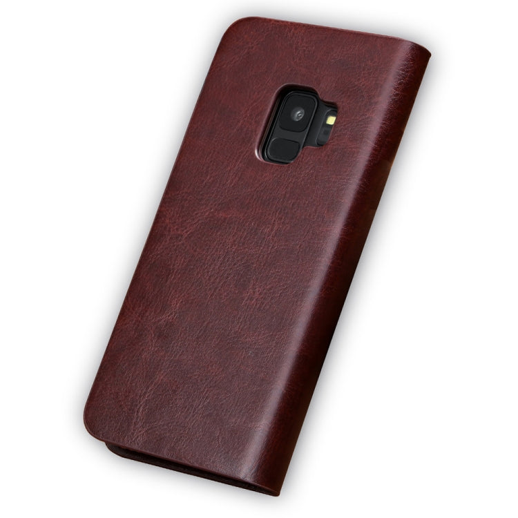 MUSUBO S3 Crazy Horse Texture Horizontal Flip PU Leather Case for Galaxy S9, with Card Slots & Wallet