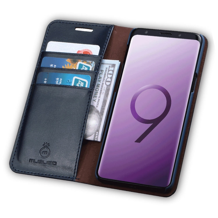 MUSUBO S3 Crazy Horse Texture Horizontal Flip PU Leather Case for Galaxy S9+, with Card Slots & Wallet
