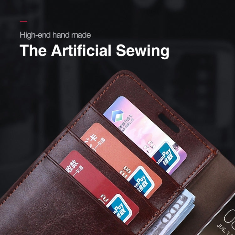 MUSUBO S3 Crazy Horse Texture Horizontal Flip PU Leather Case for Galaxy S9+, with Card Slots & Wallet