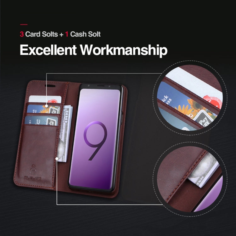 MUSUBO S3 Crazy Horse Texture Horizontal Flip PU Leather Case for Galaxy S9+, with Card Slots & Wallet