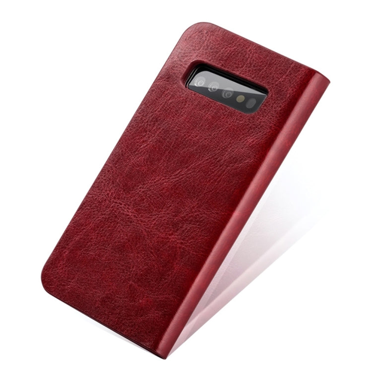 MUSUBO S3 Crazy Horse Texture Horizontal Flip PU Leather Case for Galaxy S10, with Card Slots & Wallet