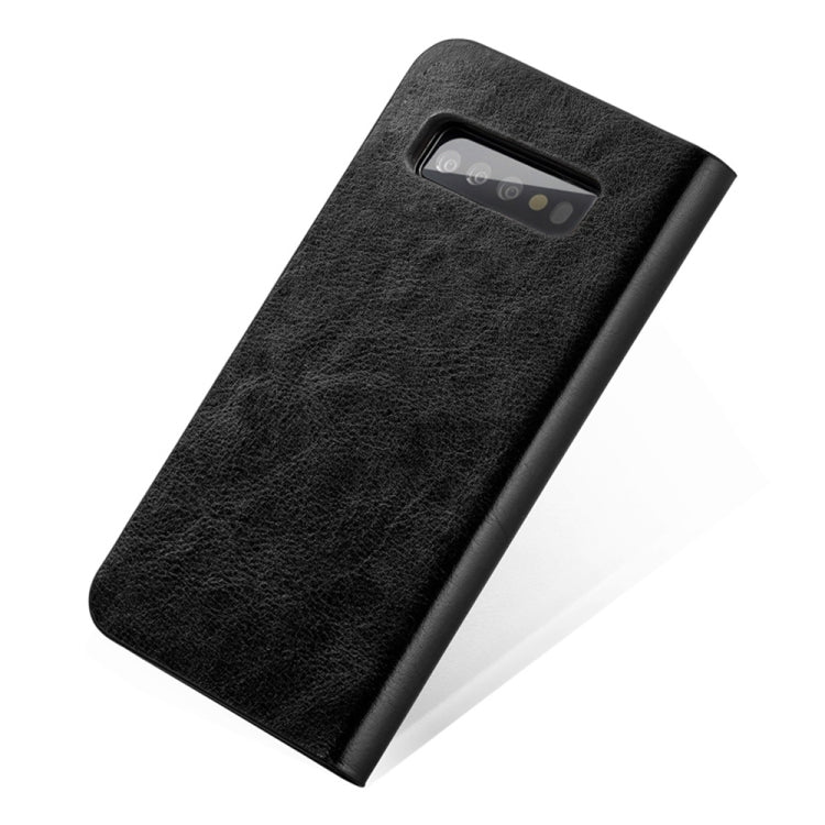 MUSUBO S3 Crazy Horse Texture Horizontal Flip PU Leather Case for Galaxy S10+, with Card Slots & Wallet