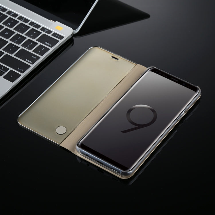 For Galaxy S9 PU Electroplating Mirror Horizontal Flip Leather Case with Holder