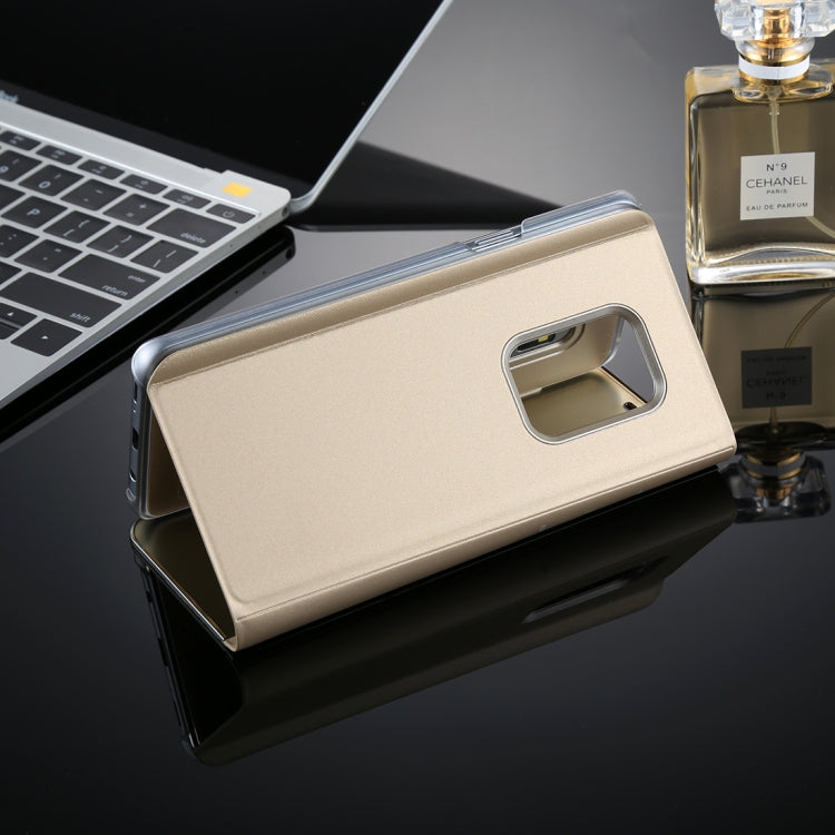 For Galaxy S9 PU Electroplating Mirror Horizontal Flip Leather Case with Holder