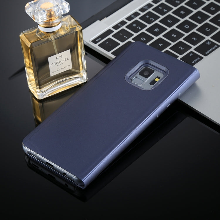 For Galaxy S9 PU Electroplating Mirror Horizontal Flip Leather Case with Holder