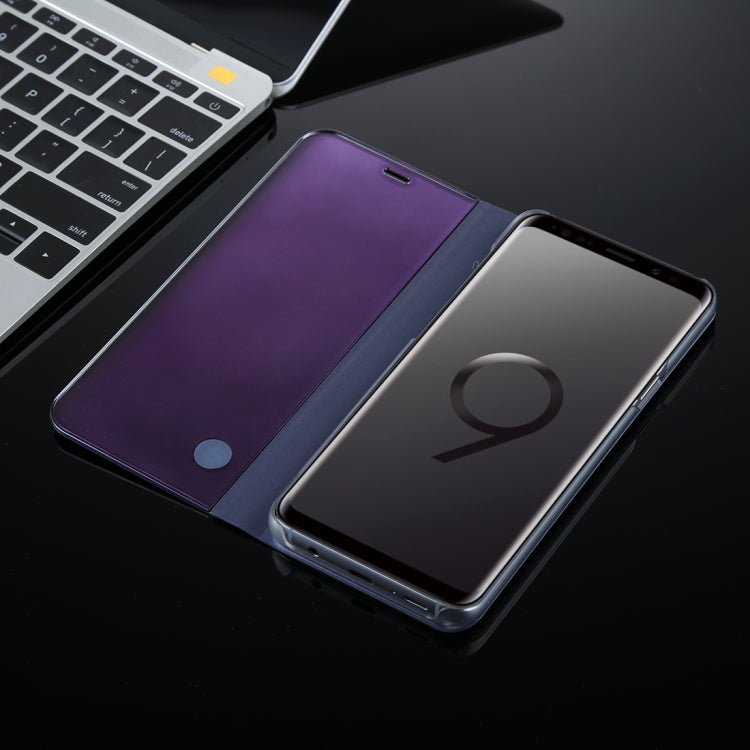 For Galaxy S9 PU Electroplating Mirror Horizontal Flip Leather Case with Holder