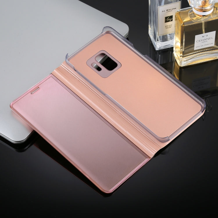 For Galaxy S9 PU Electroplating Mirror Horizontal Flip Leather Case with Holder
