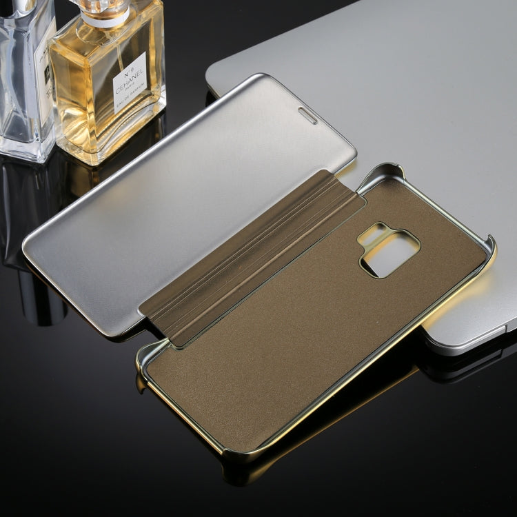 For Galaxy S9+ Electroplating Mirror Horizontal Flip Leather Case