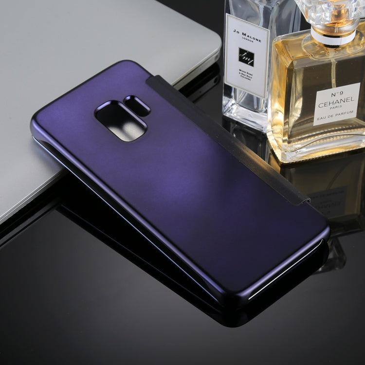 For Galaxy S9+ Electroplating Mirror Horizontal Flip Leather Case