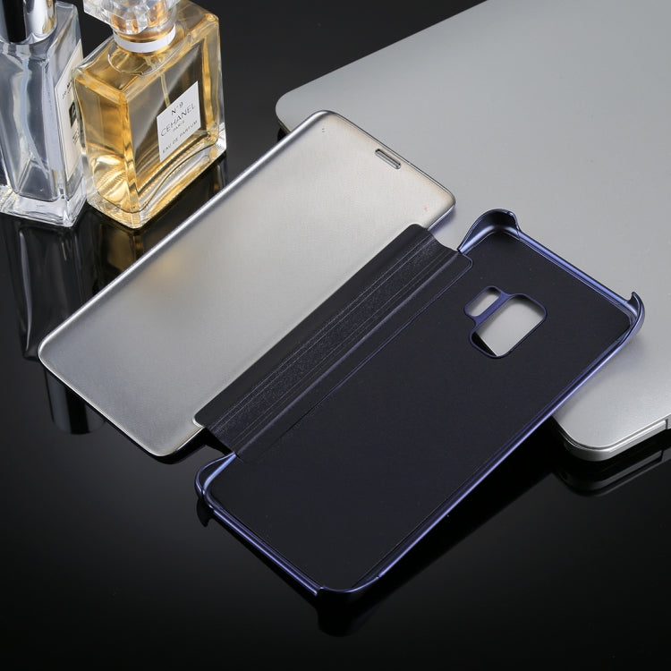 For Galaxy S9+ Electroplating Mirror Horizontal Flip Leather Case