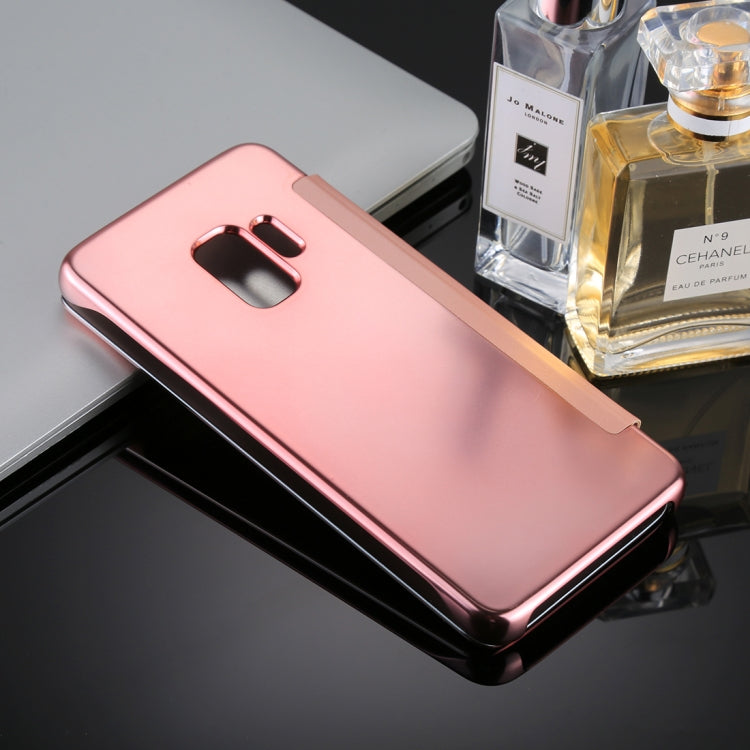 For Galaxy S9+ Electroplating Mirror Horizontal Flip Leather Case