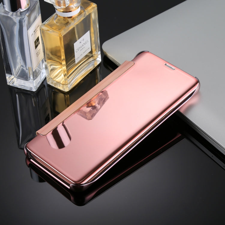 For Galaxy S9+ Electroplating Mirror Horizontal Flip Leather Case
