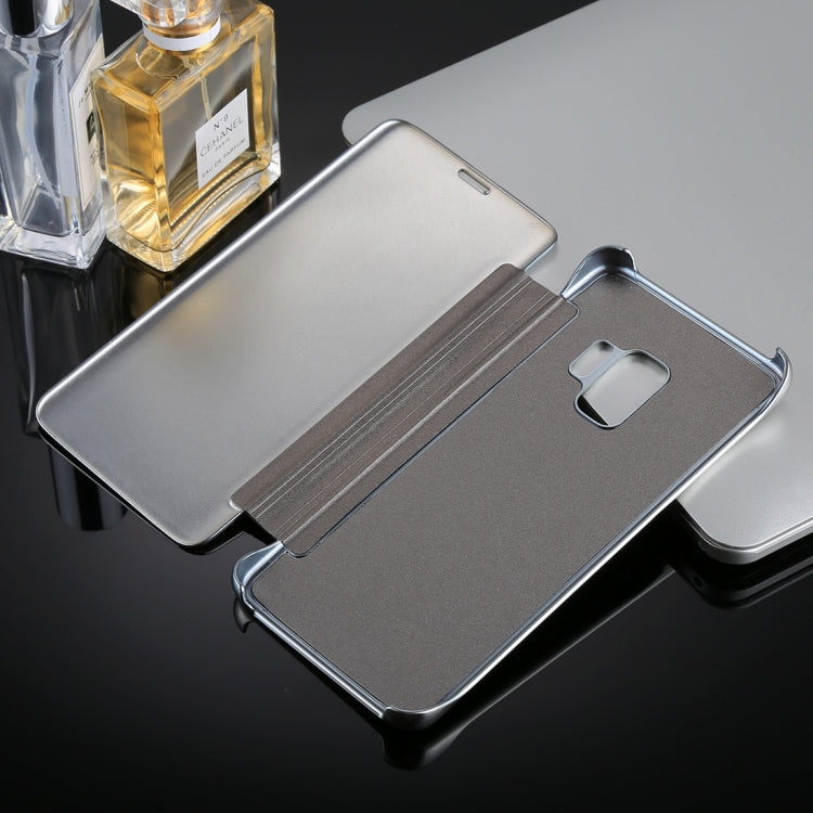 For Galaxy S9+ Electroplating Mirror Horizontal Flip Leather Case