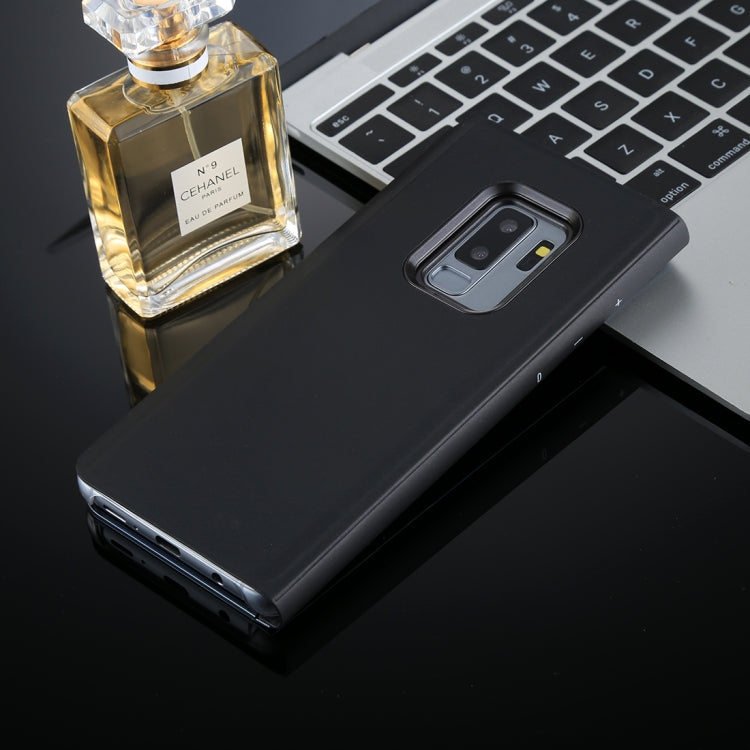For Galaxy S9+ PU Electroplating Mirror Horizontal Flip Leather Case with Holder