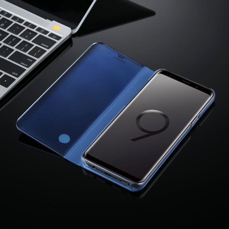 For Galaxy S9+ PU Electroplating Mirror Horizontal Flip Leather Case with Holder
