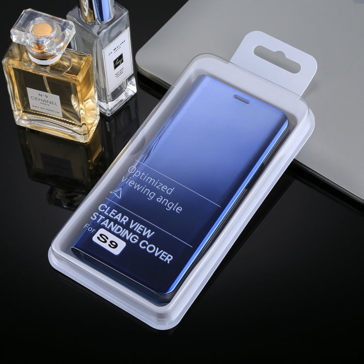 For Galaxy S9+ PU Electroplating Mirror Horizontal Flip Leather Case with Holder