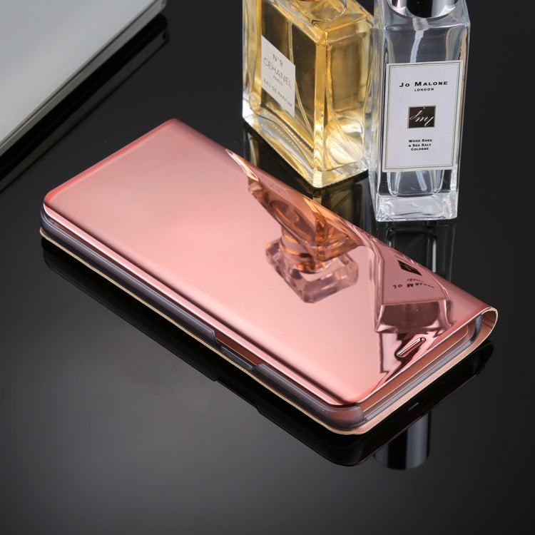 For Galaxy S9+ PU Electroplating Mirror Horizontal Flip Leather Case with Holder