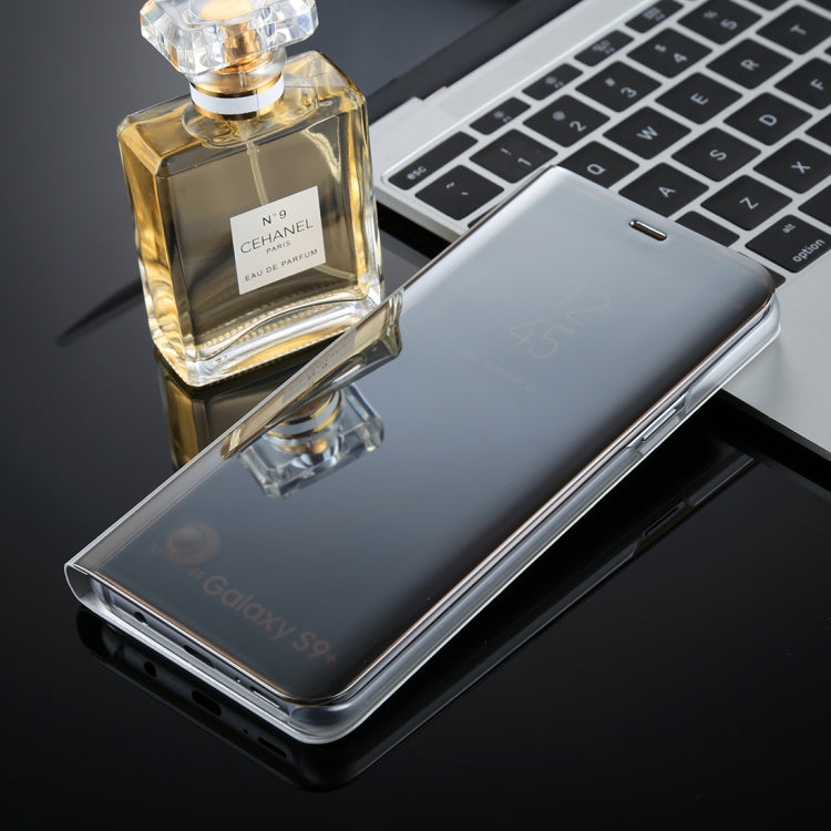 For Galaxy S9+ PU Electroplating Mirror Horizontal Flip Leather Case with Holder