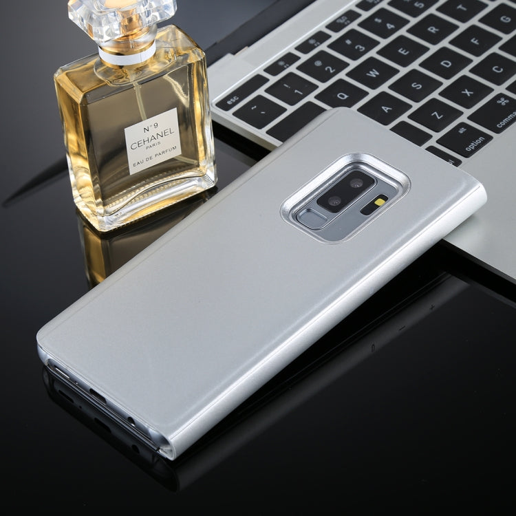 For Galaxy S9+ PU Electroplating Mirror Horizontal Flip Leather Case with Holder