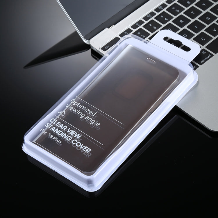 For Galaxy S9+ PU Electroplating Mirror Horizontal Flip Leather Case with Holder