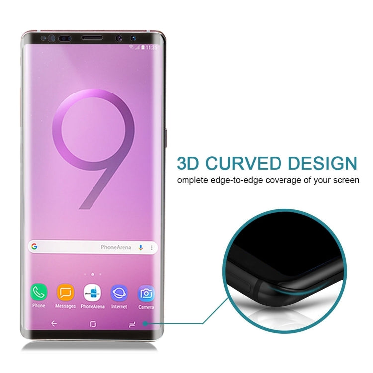 0.26mm 9H Surface Hardness 3D Curved Edge Full Screen Tempered Glass Film for Galaxy Note 9