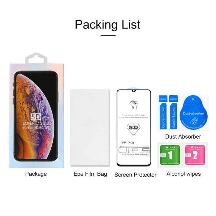 9H 5D Full Glue Full Screen Tempered Glass Film for Galaxy A70
