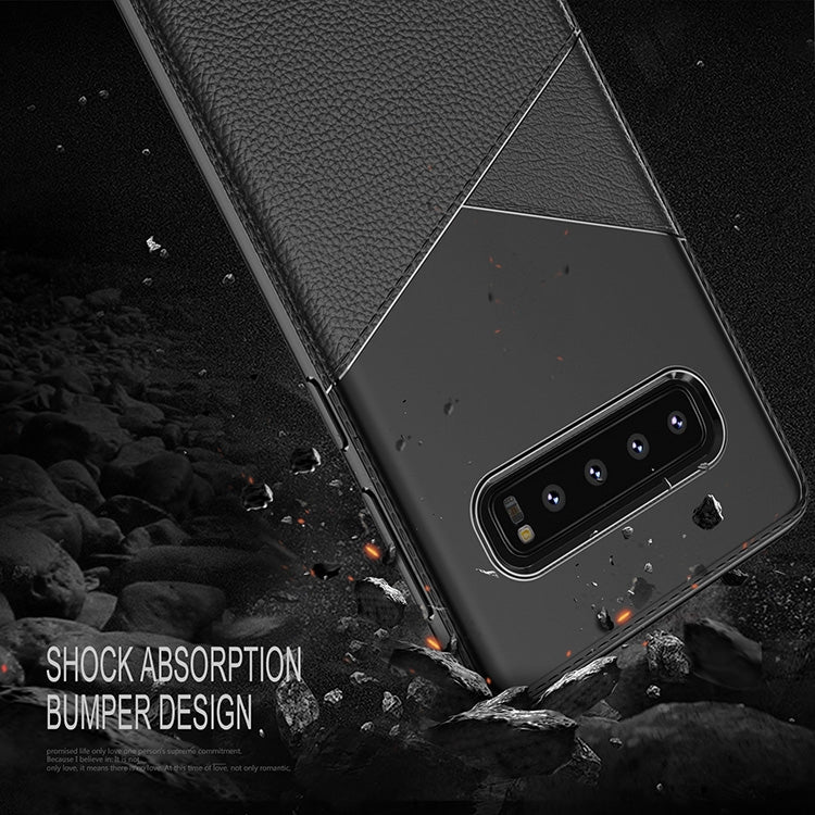 Ultra-thin Shockproof Soft TPU + Leather Case for Galaxy S10