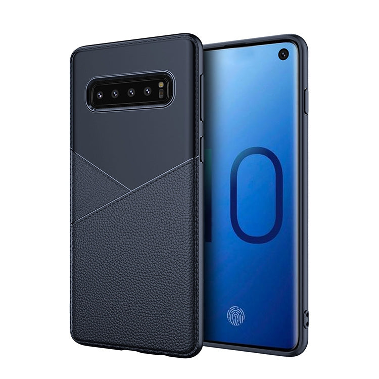 Ultra-thin Shockproof Soft TPU + Leather Case for Galaxy S10