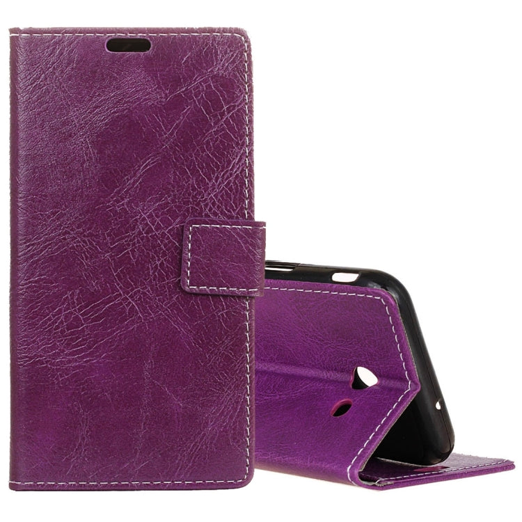 For Galaxy J7 V Retro Crazy Horse Texture Horizontal Flip Leather Case with Holder & Card Slots & Wallet & Photo Frame